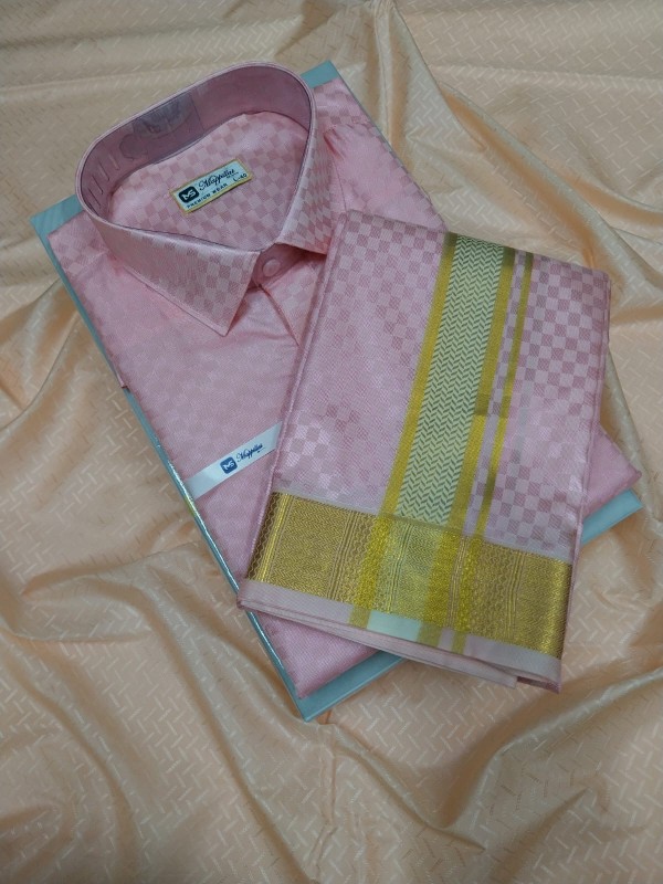 Wedding Pattu Dhoti Shirt