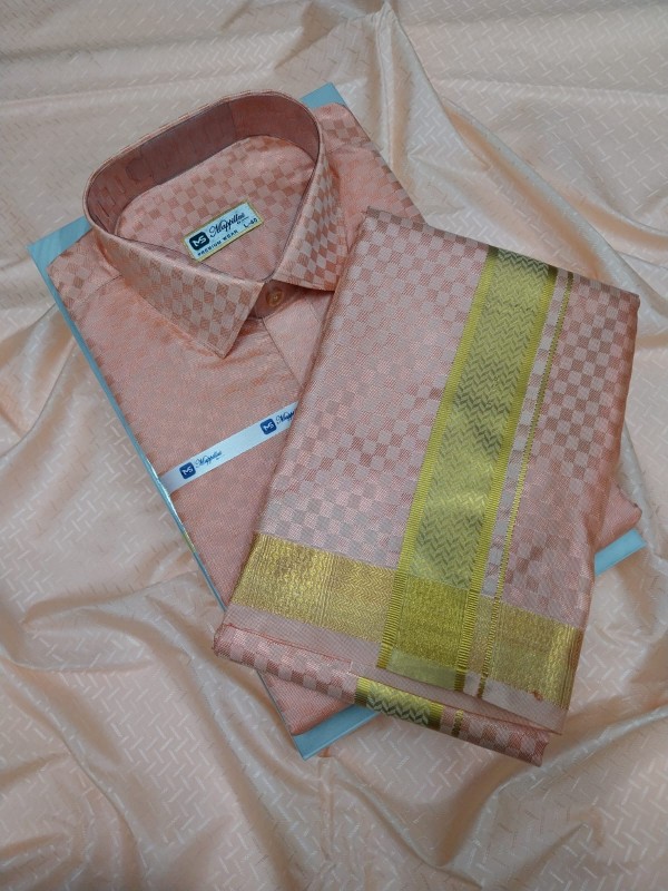 Wedding Pattu Dhoti Shirt