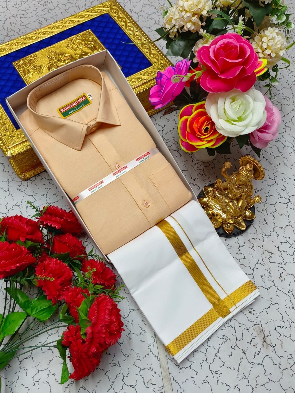 Cotton Dhoti & Shirt