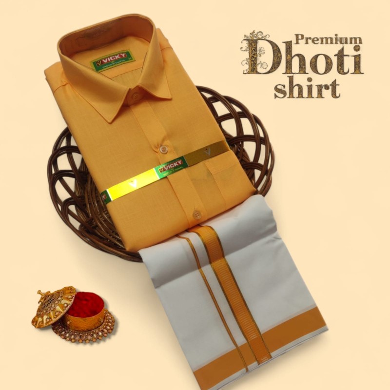 Cotton Dhoti & Shirt