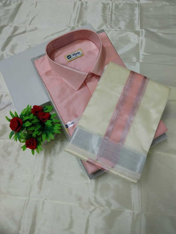 Wedding Pattu Dhoti Shirt