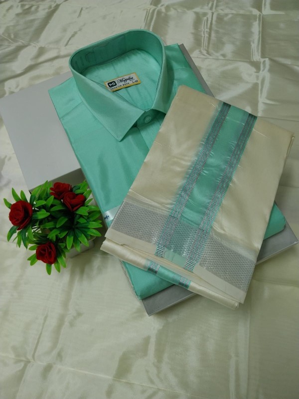 Wedding Pattu Dhoti Shirt