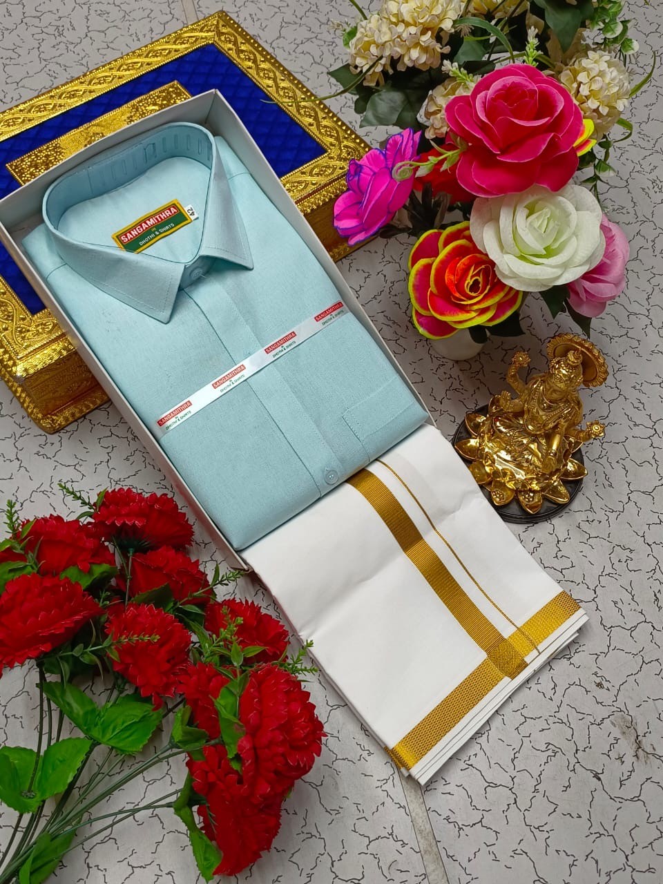 Cotton Dhoti & Shirt