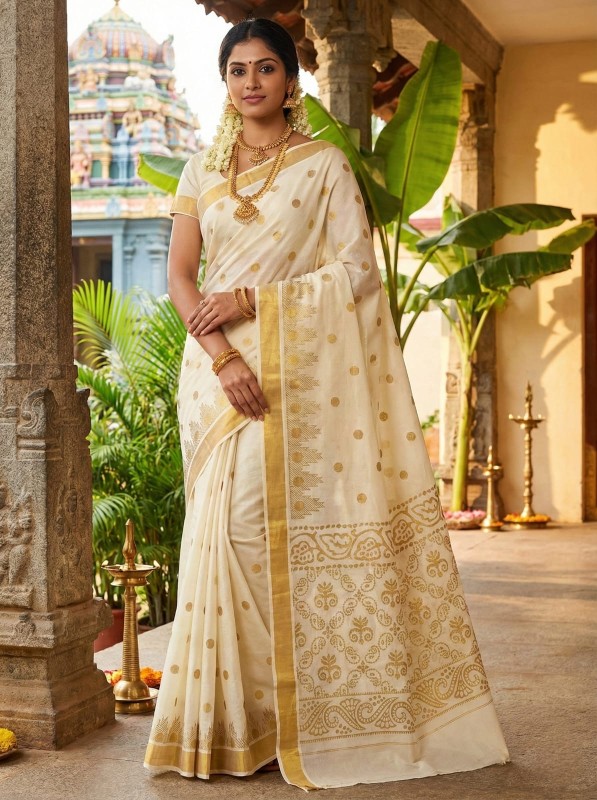 Printed Work Kerala Cotton