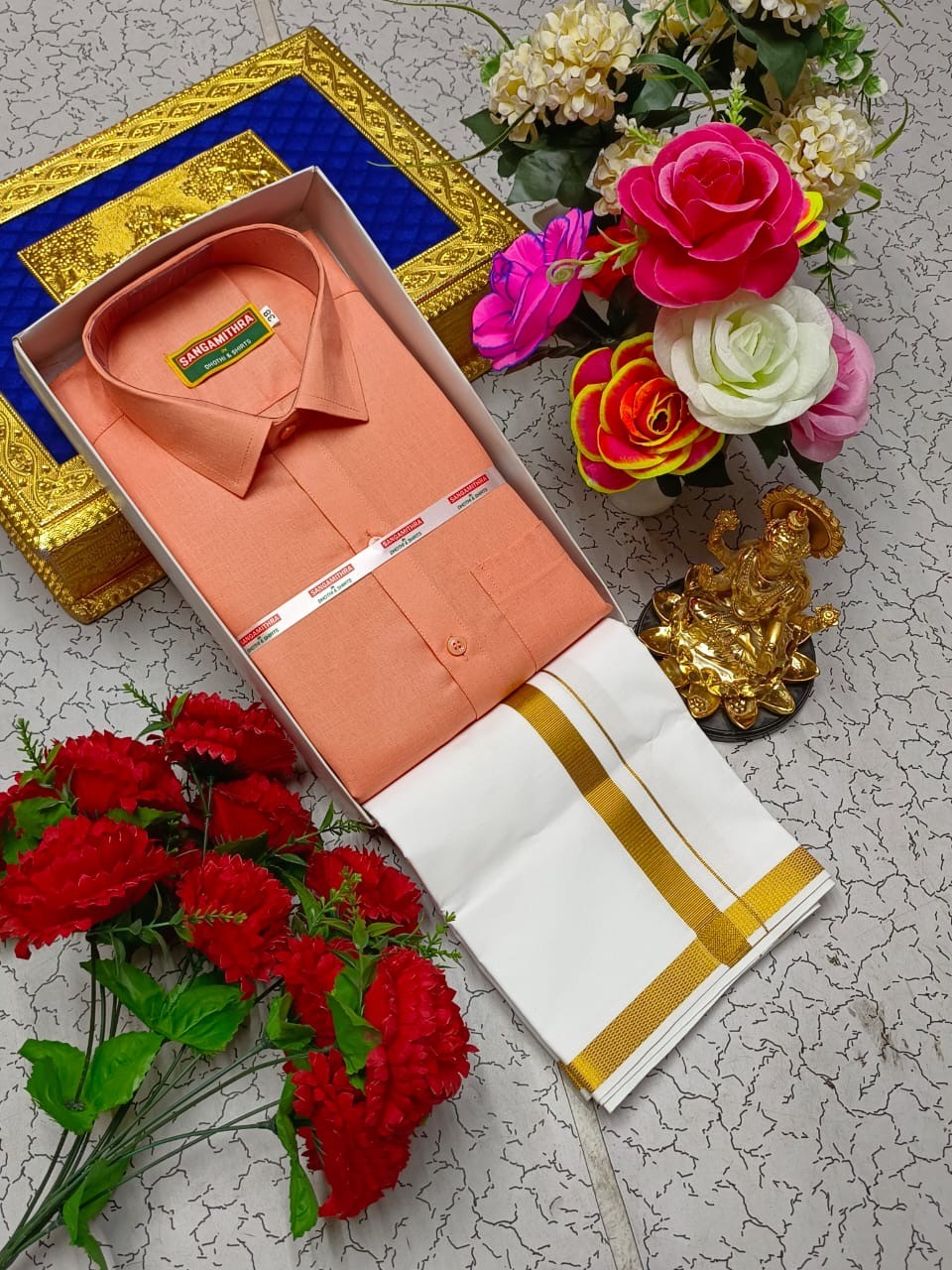 Cotton Dhoti & Shirt